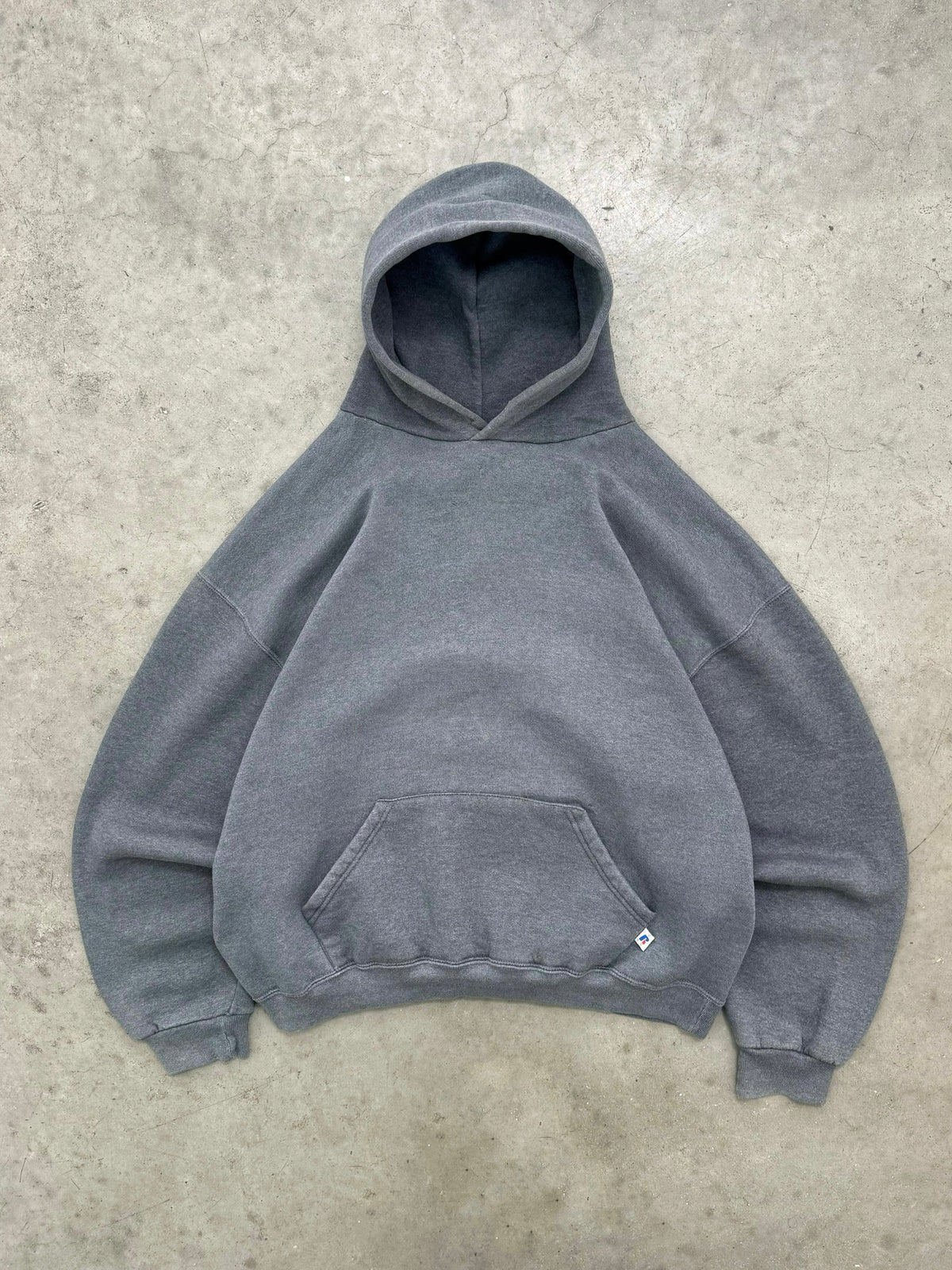 FADED CHARCOAL RUSSELL HOODIE - 2000S