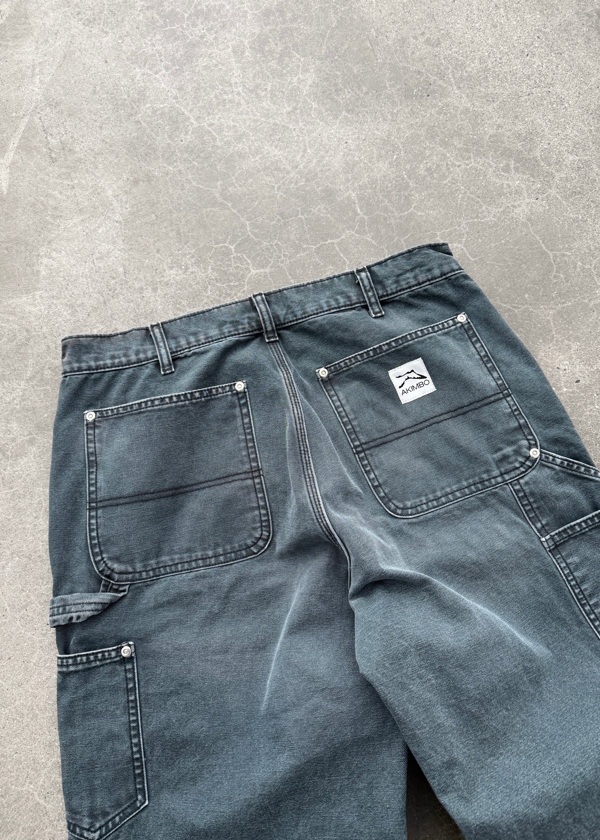 CANVAS DOUBLE KNEES - FADED BLACK