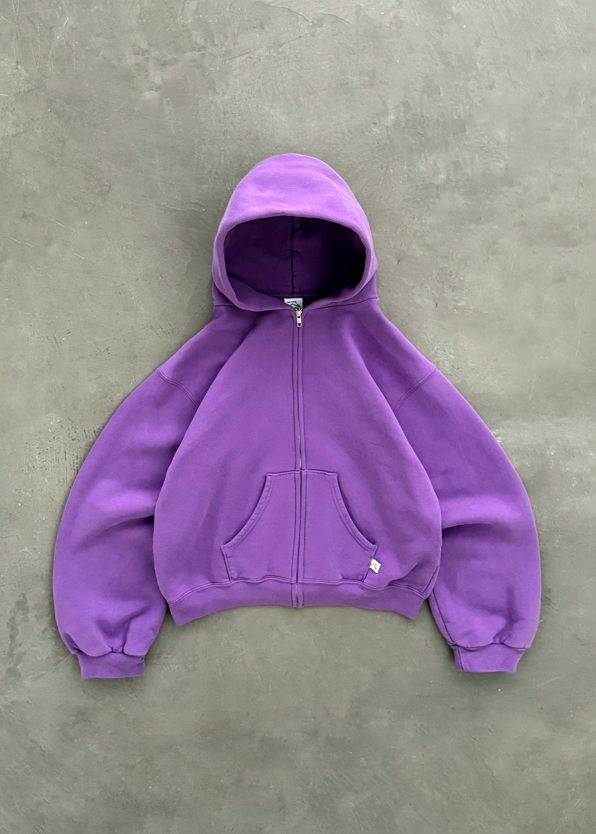 ZIP-UP HOODIE - PLUM
