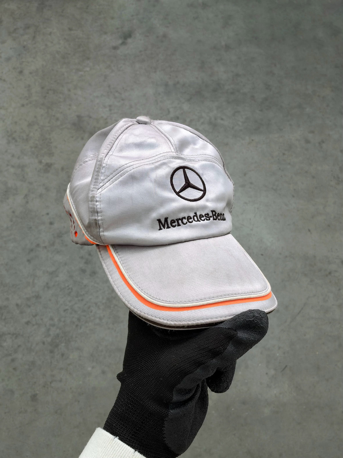FADED CHROME MERCEDES-BENZ HAT - 1990S
