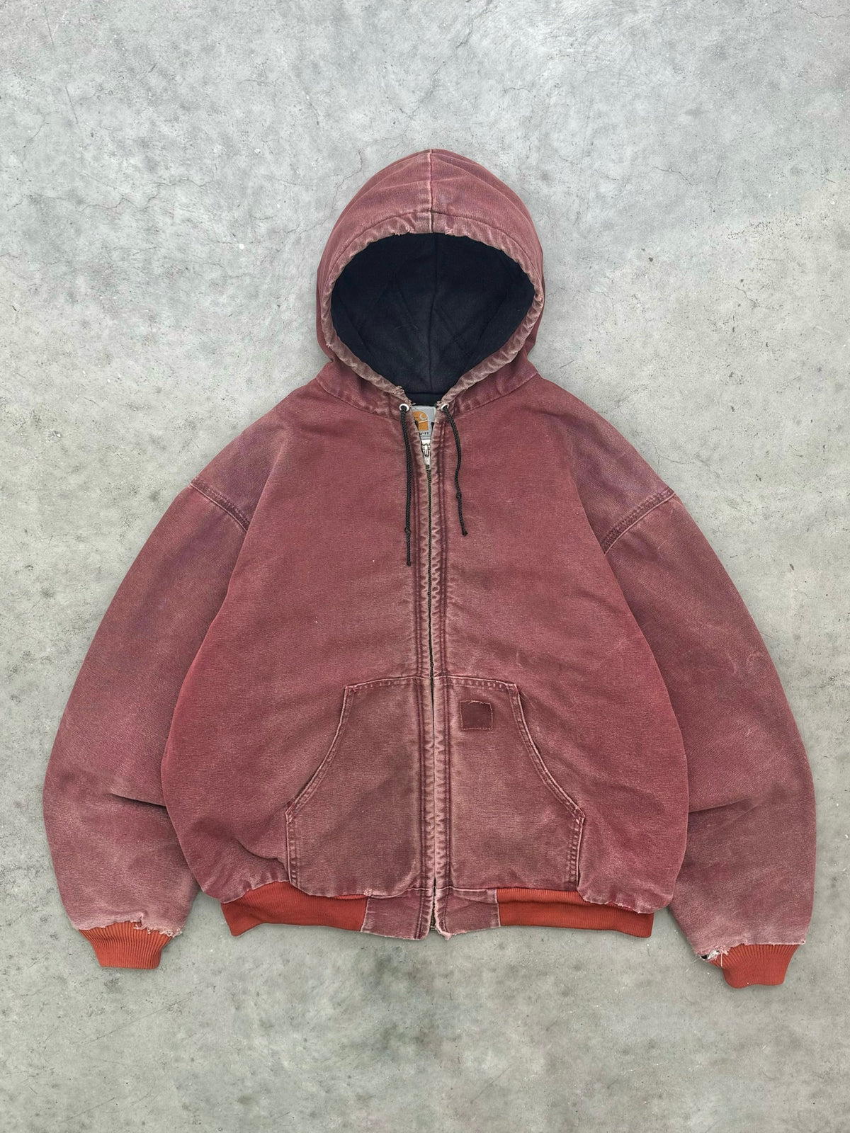 SUN FADED RUST CARHARTT ACTIVE JACKET - 1990S