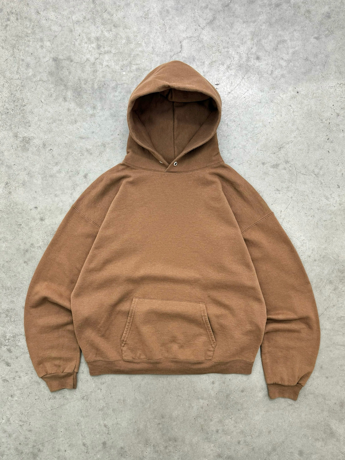 FADED MOCHA BROWN HOODIE - 2000S