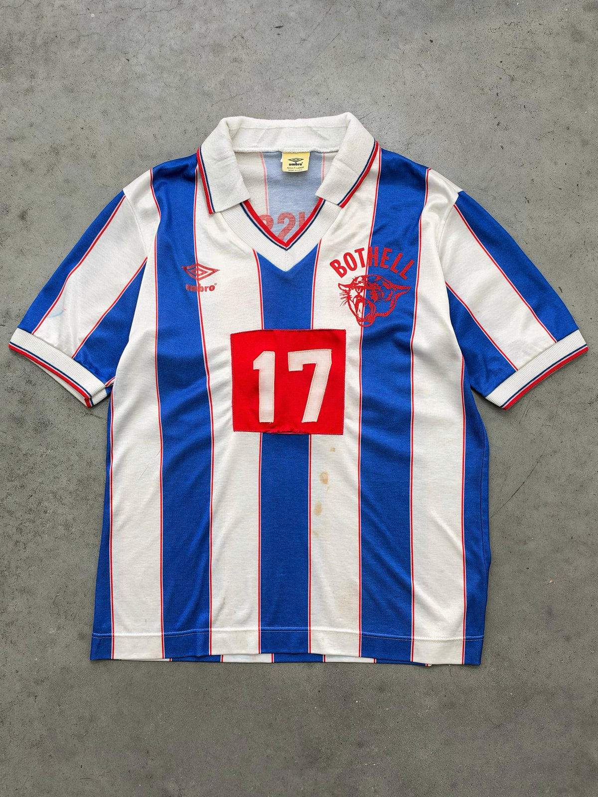 FADED BLUE UMBRO SOCCER JERSEY - 1990S