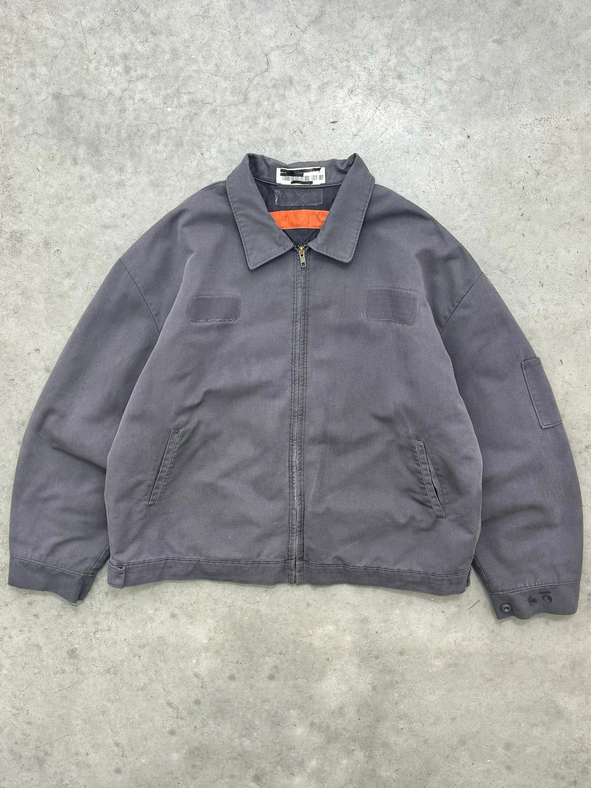 FADED CHARCOAL GREY MECHANIC JACKET - 1980S