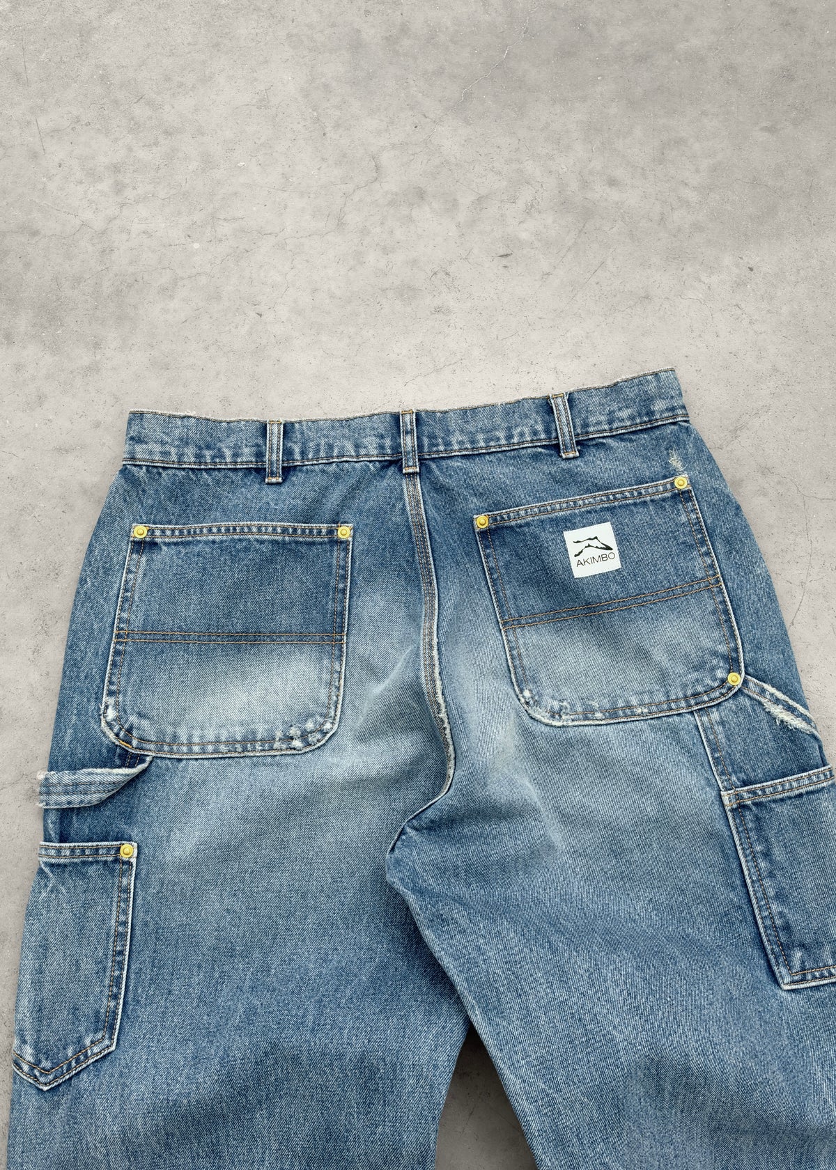 DENIM DOUBLE KNEES - MID WASH