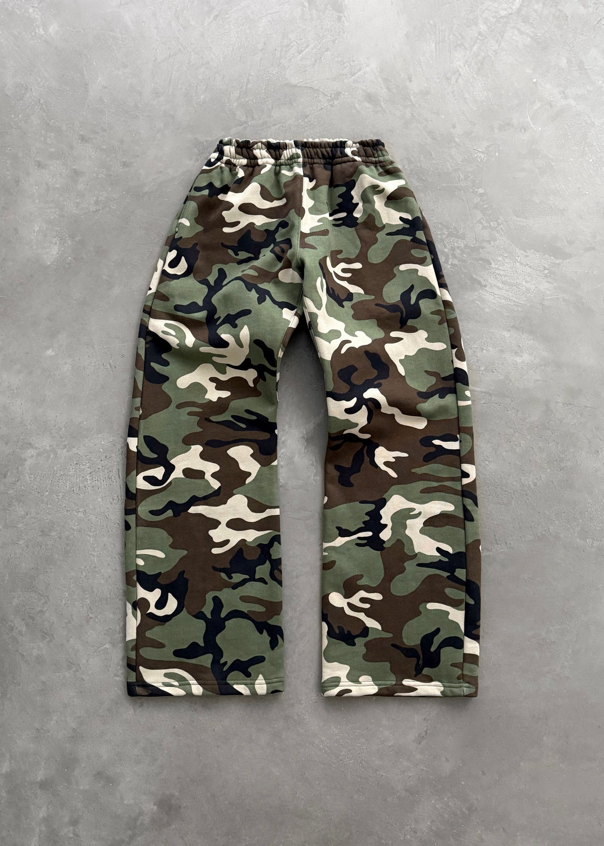 STRAIGHT-LEG SWEATPANTS - WOODLAND CAMO