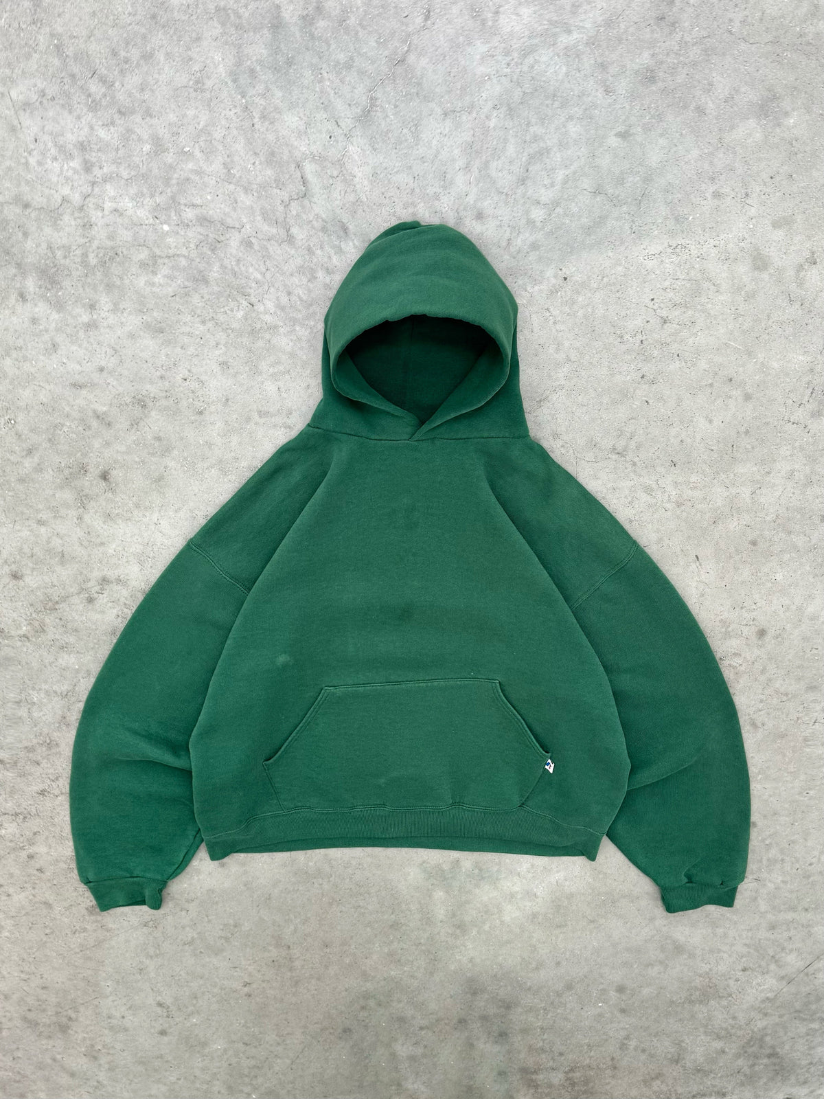 FADED PINE GREEN RUSSELL HOODIE - 2000S
