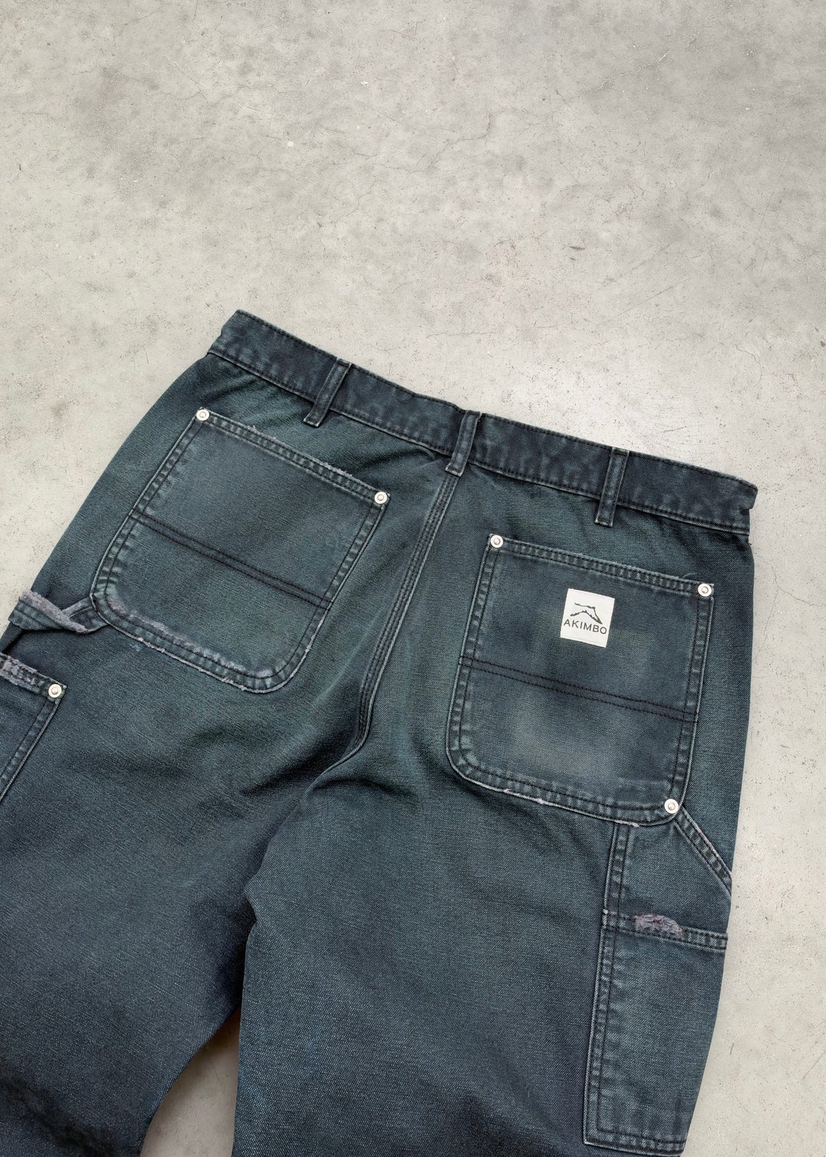 CANVAS DOUBLE KNEE - FADED BLACK