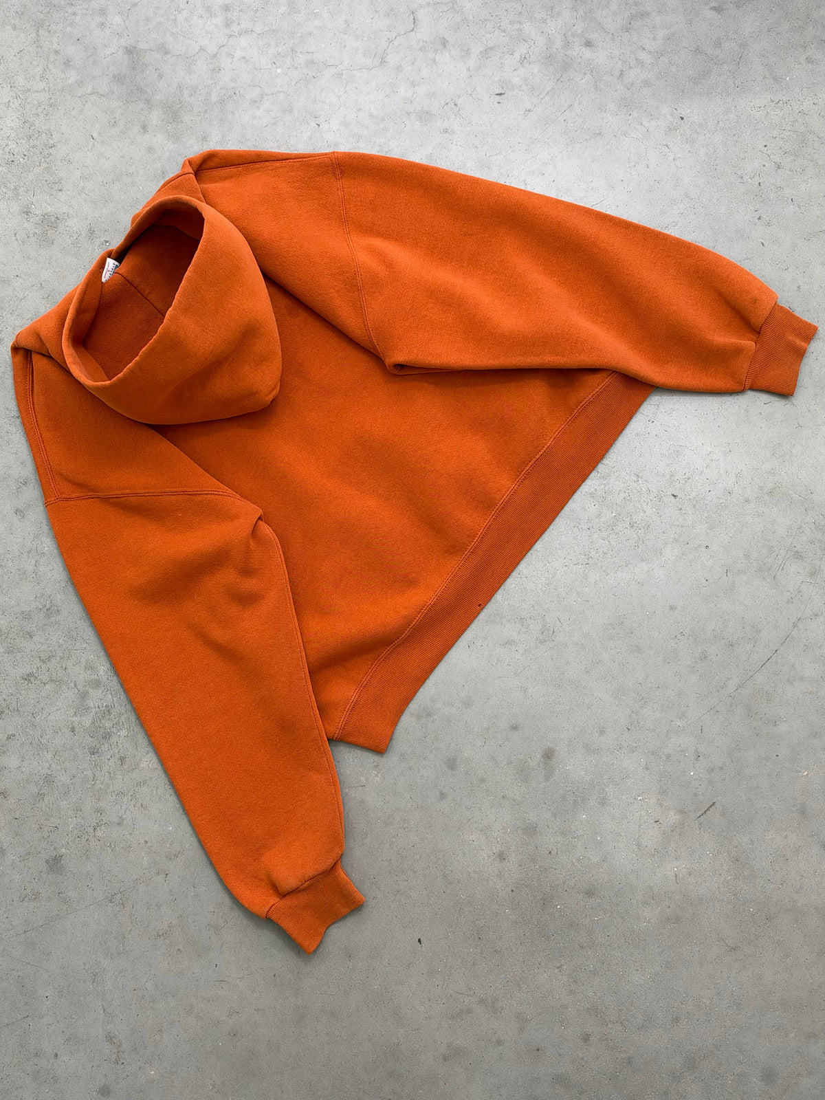 FADED ORANGE "TECH" RUSSELL HOODIE - 1990S