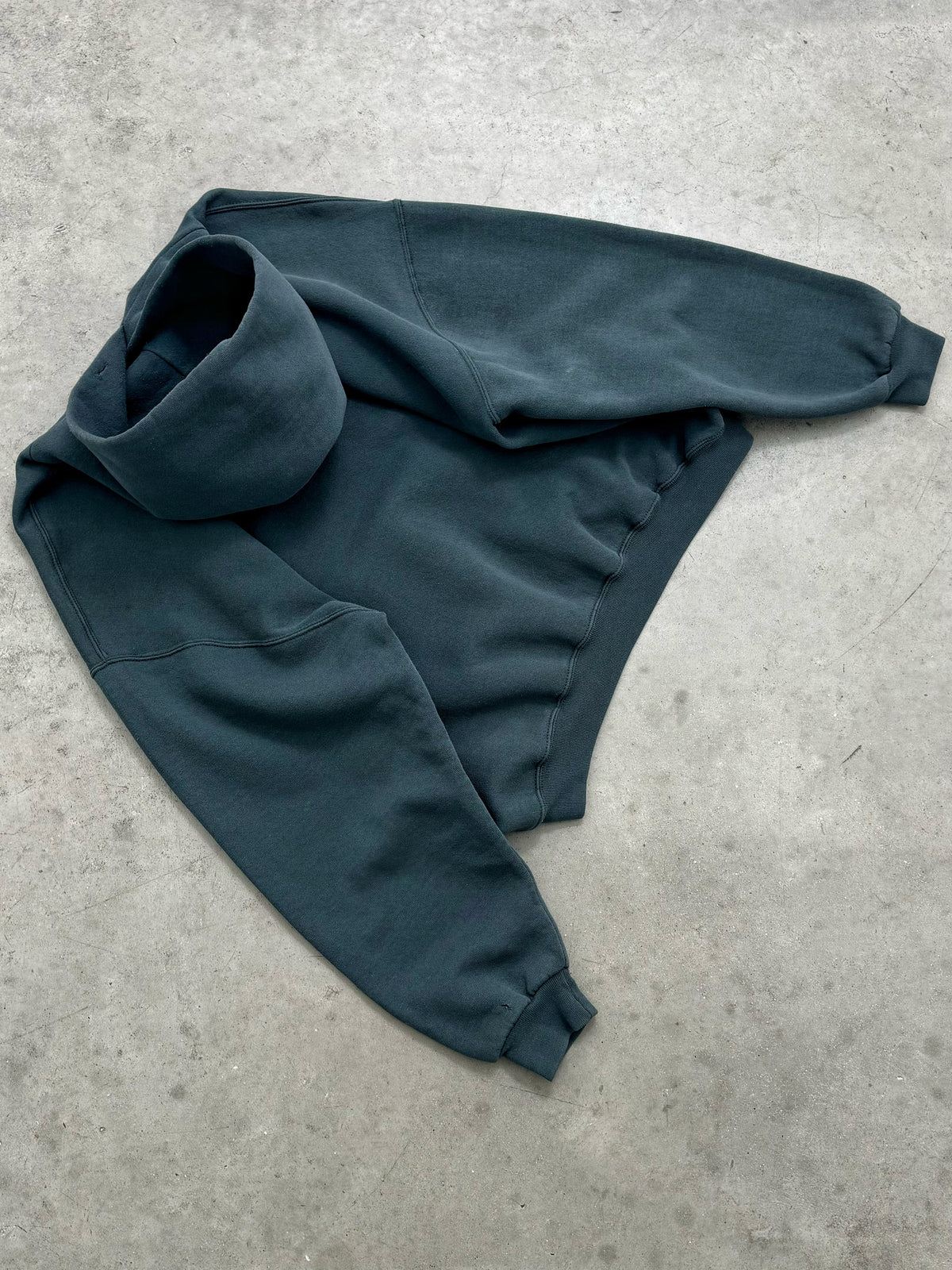 FADED DEEP EMERALD RUSSELL HOODIE - 1990S