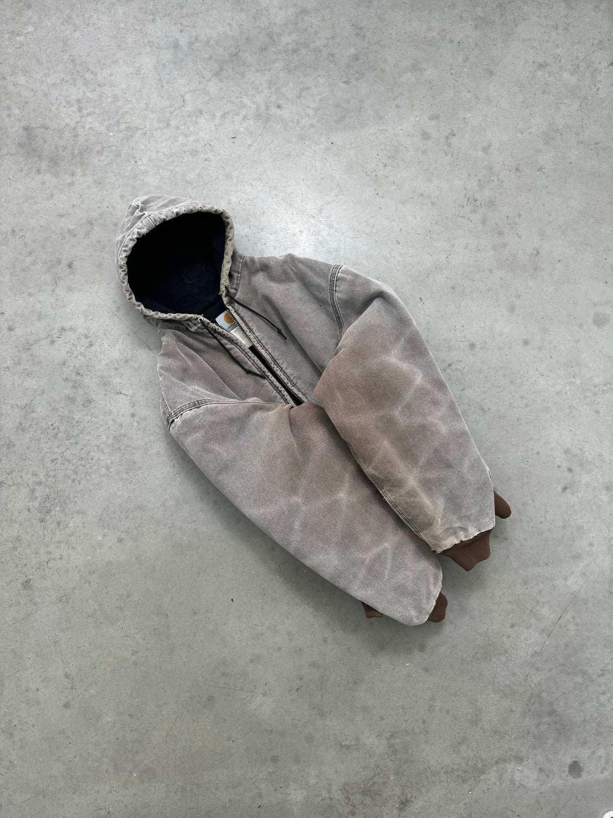SUN FADED BROWN CARHARTT ACTIVE JACKET - 1990S
