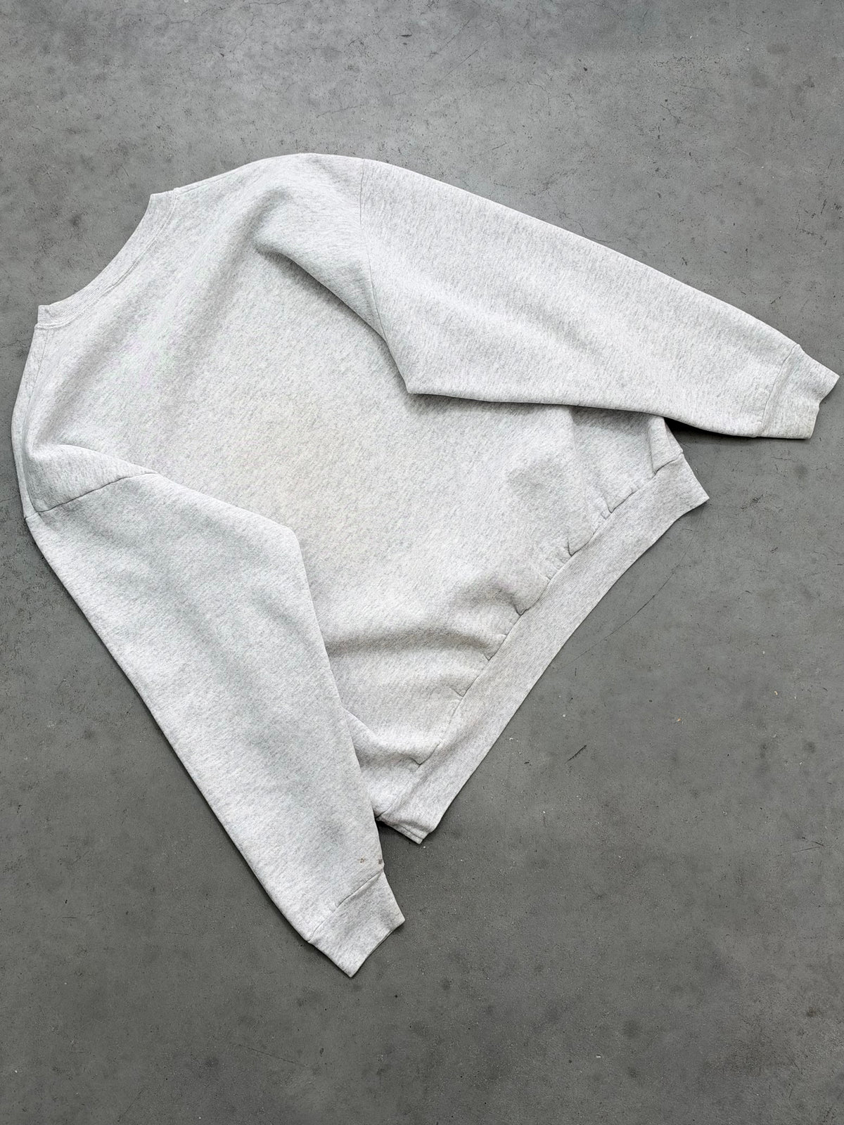 FADED HEATHER GREY "ARMY" CREWNECK - 1980S
