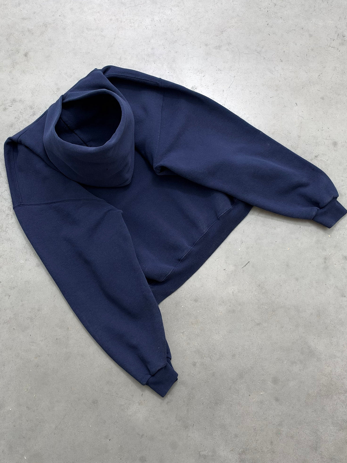 FADED MIDNIGHT BLUE RUSSELL HOODIE - 1990S