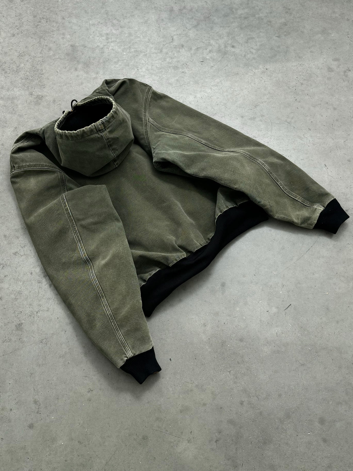 FADED OLIVE GREEN CARHARTT ACTIVE JACKET - 1990S