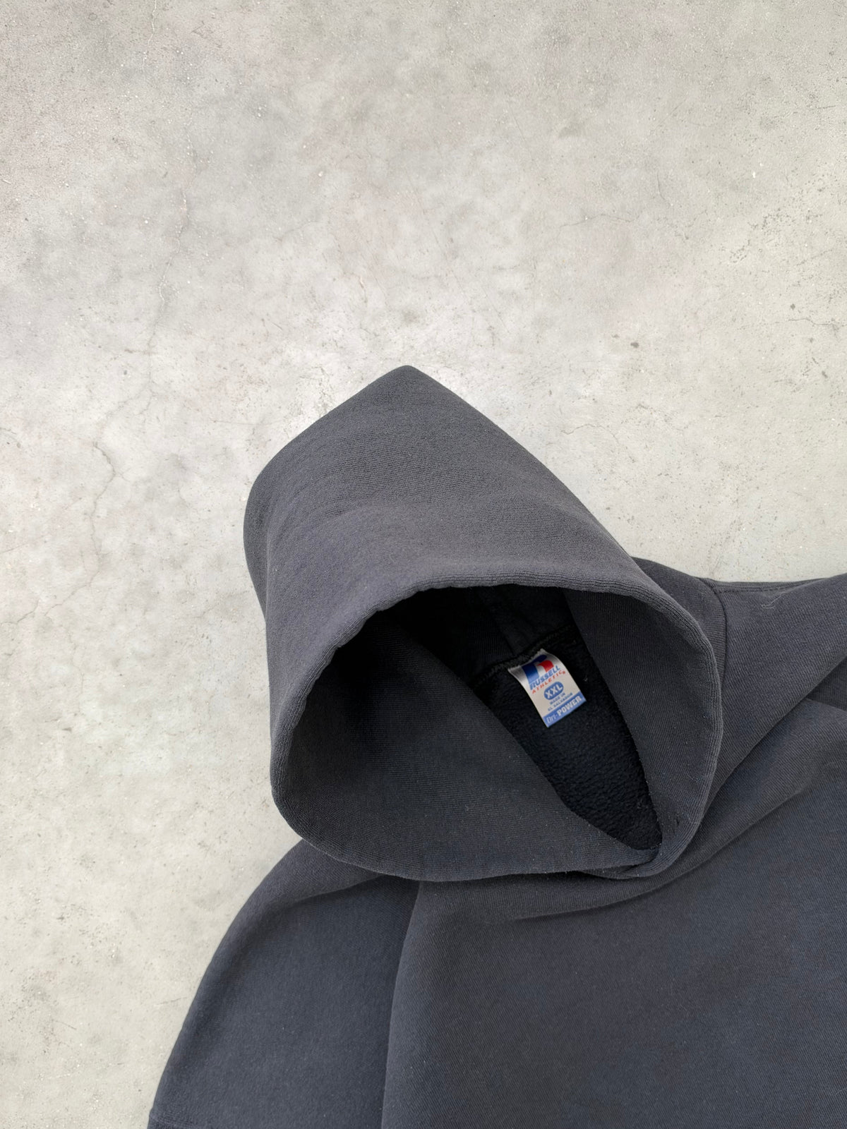 FADED BLACK RUSSELL HOODIE - 2000S