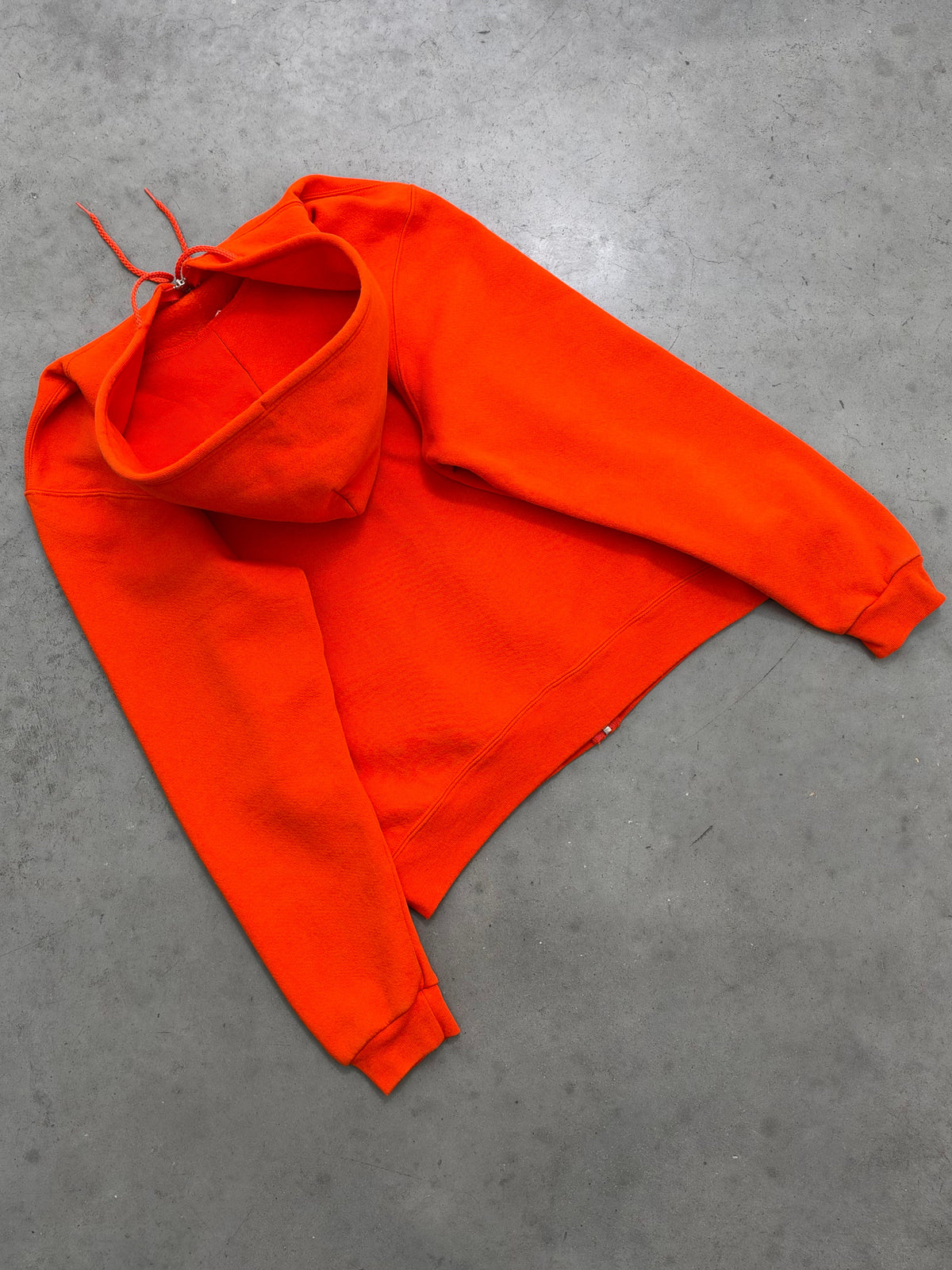 FADED ORANGE ZIP UP HOODIE - 2000S