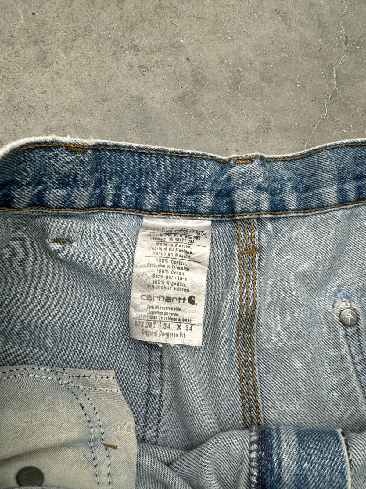 FADED DENIM CARHARTT DOUBLE KNEES - 2000S
