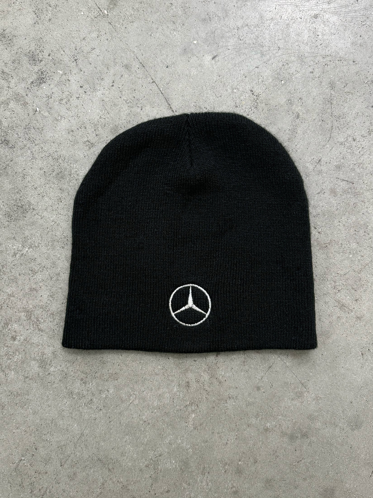 BLACK MERCEDES BENZ BEANIE - 2000S