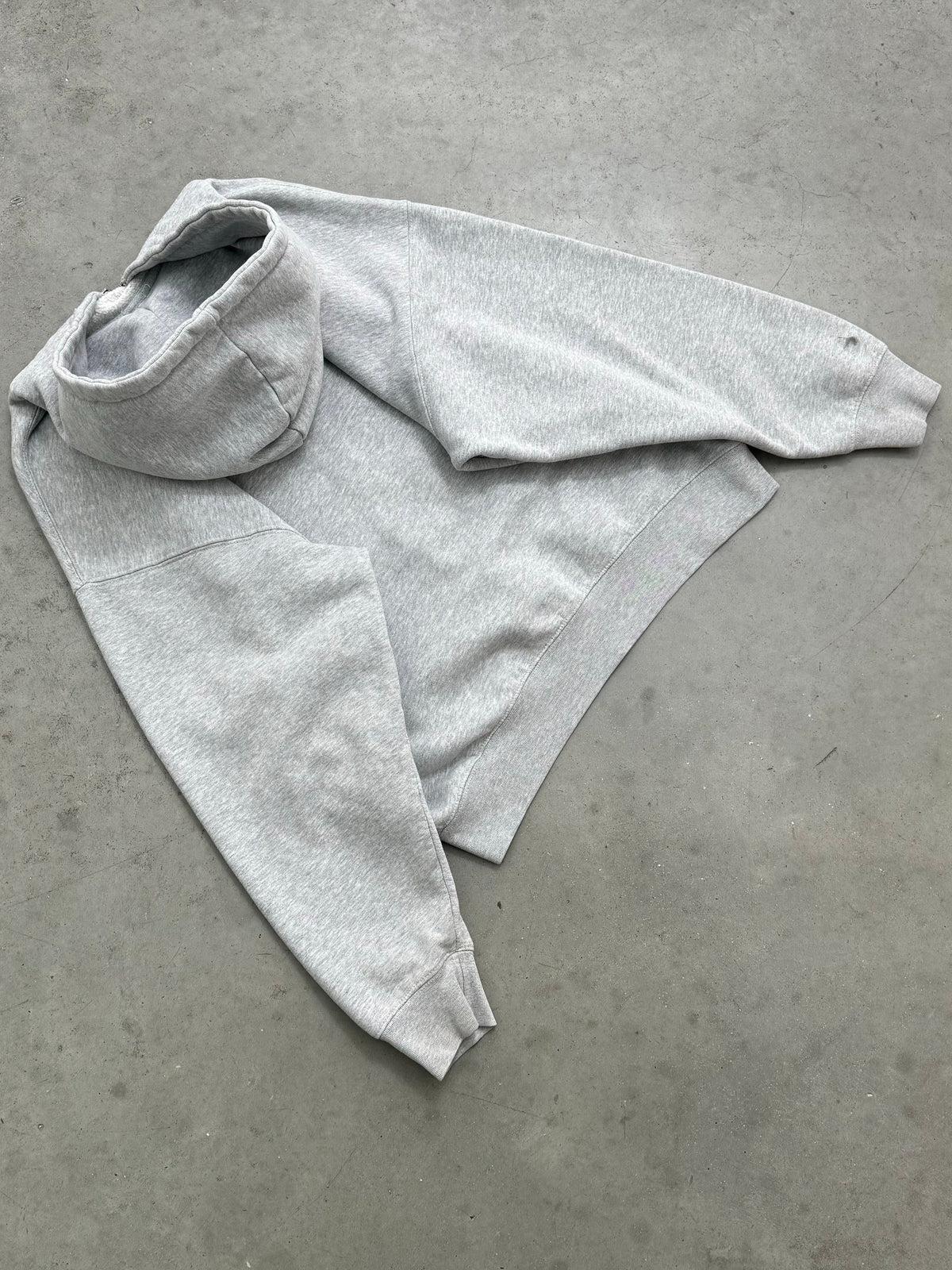 FADED HEATHER GREY "NEW YORK" ZIP UP HOODIE - 2000S