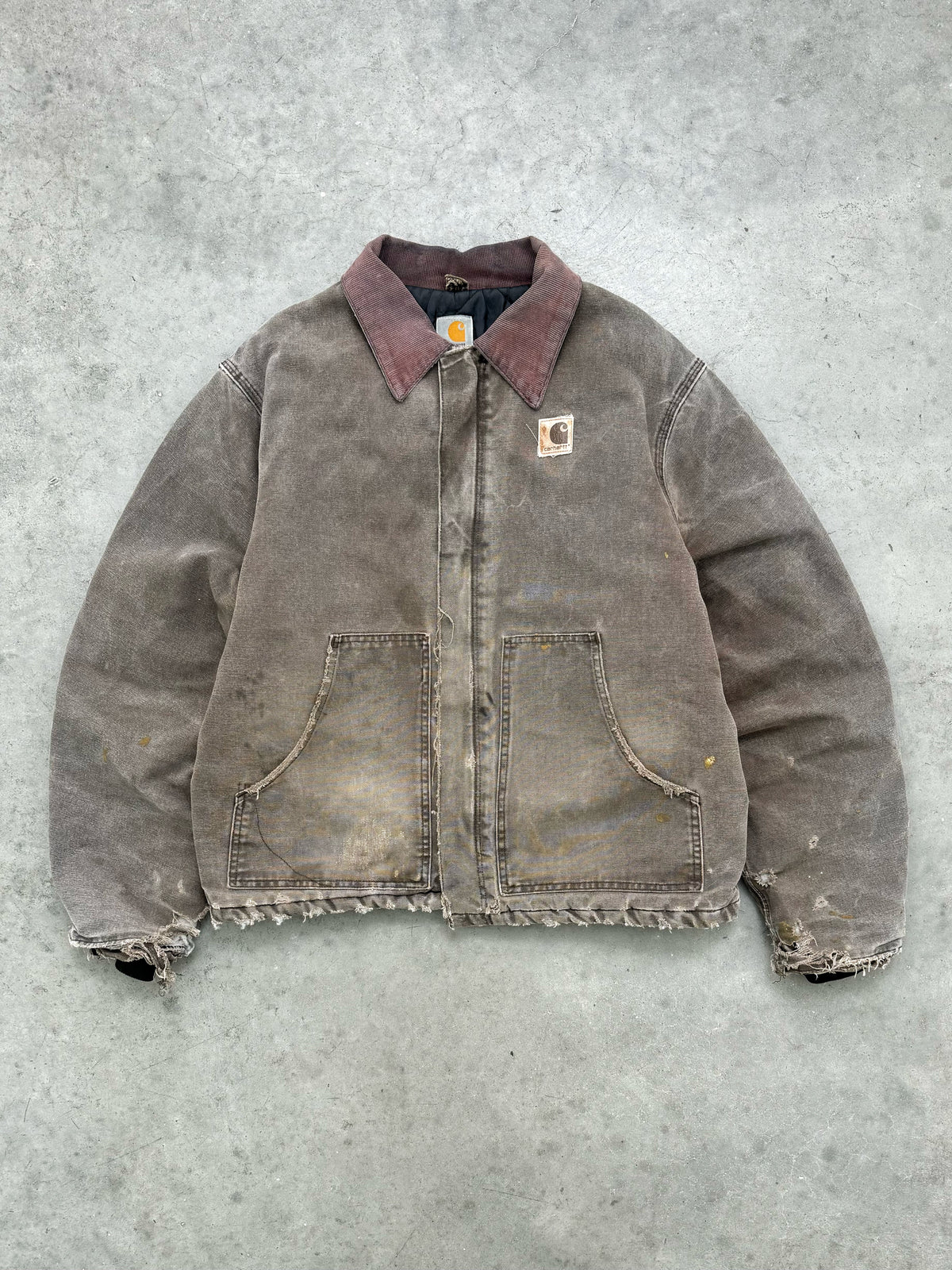 FADED ASH BROWN CARHARTT ARCTIC JACKET - 1990S