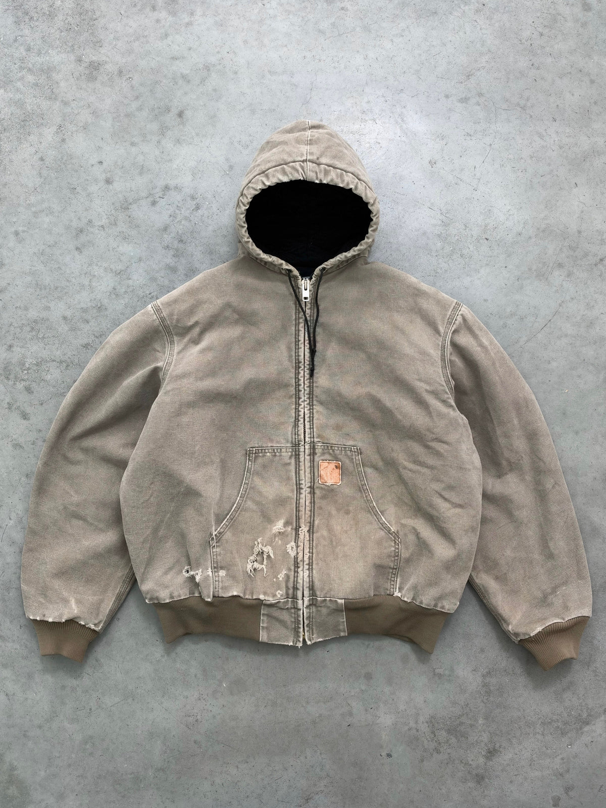 DISTRESSED FADED OAK CARHARTT ACTIVE JACKET - 1990S