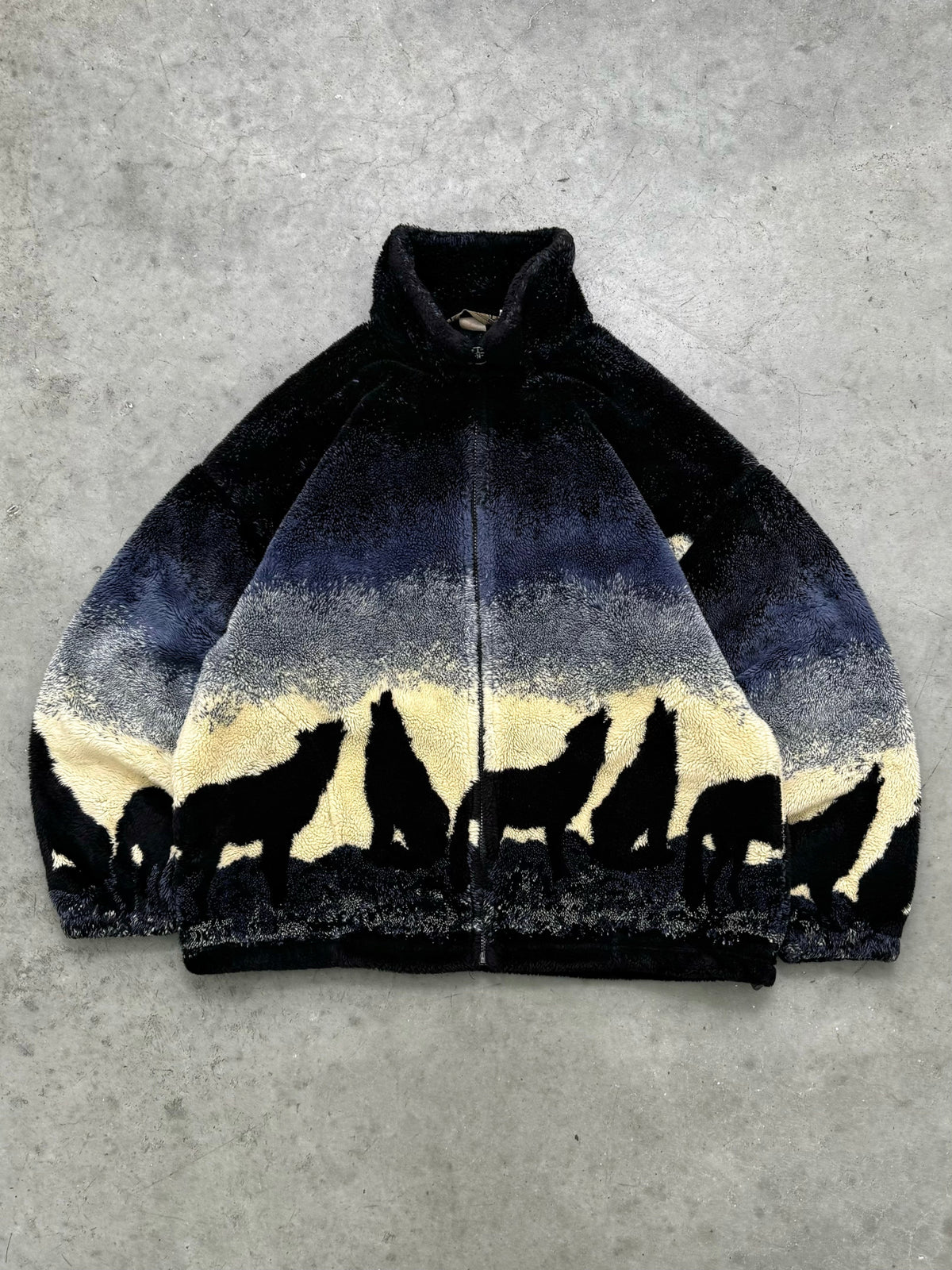 WOLF PACK DEEP PILE FLEECE JACKET - 1990S