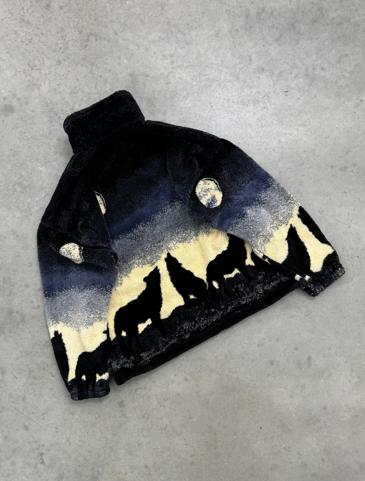 WOLF PACK DEEP PILE FLEECE JACKET - 1990S