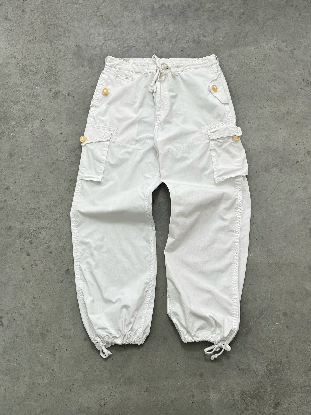 WHITE POLO RALPH LAUREN CARGO PANTS - 2000S