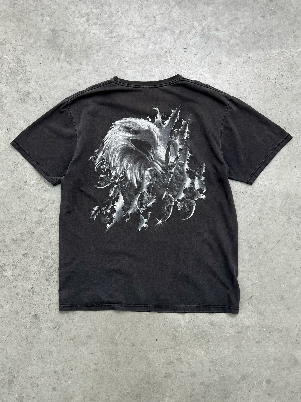 FADED BLACK EAGLE TEE - 2000S