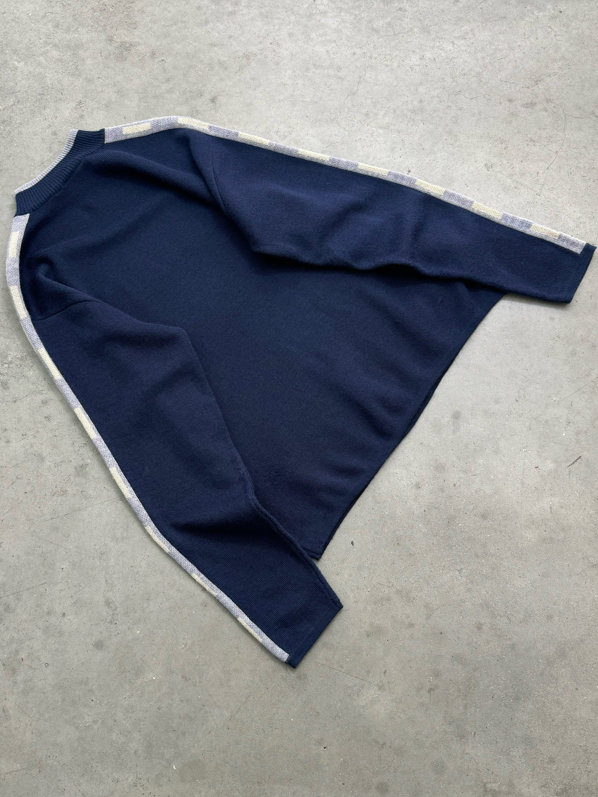 FADED BLUE THE NORTH FACE WOOL MOCK NECK SWEATER - 1990S