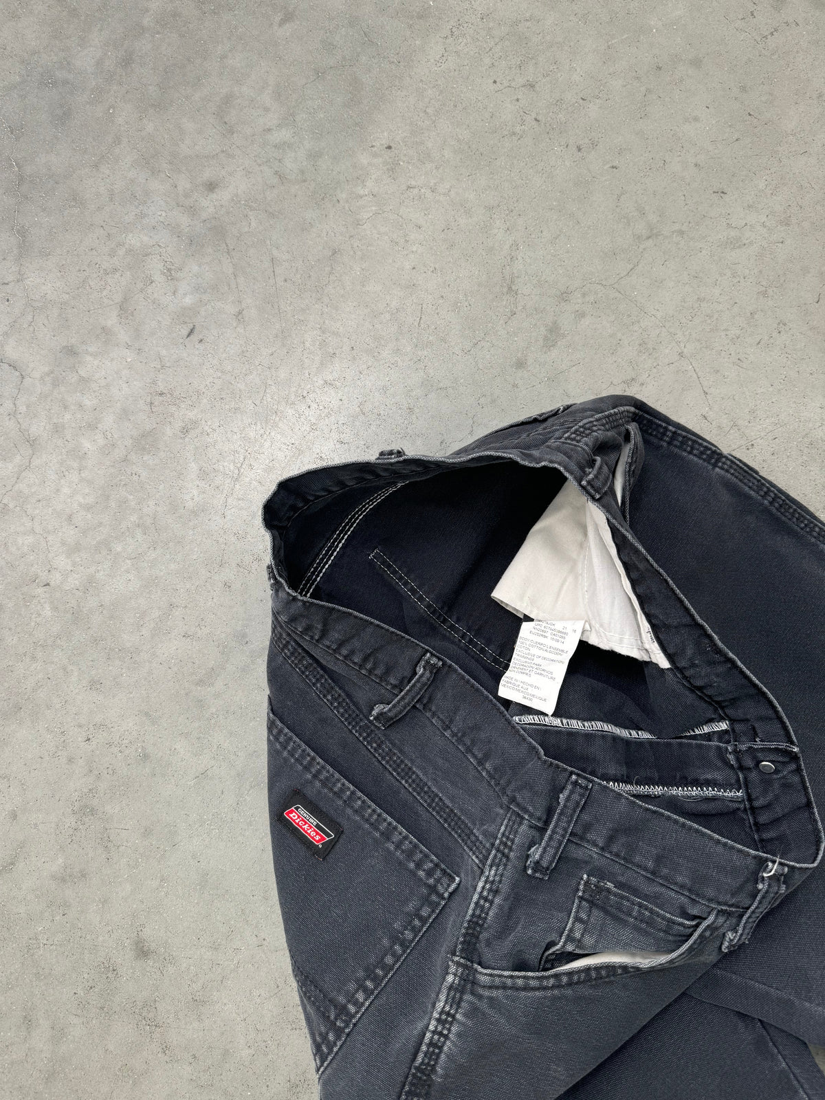 FADED BLACK DICKIES CARPENTER PANTS - 2000S
