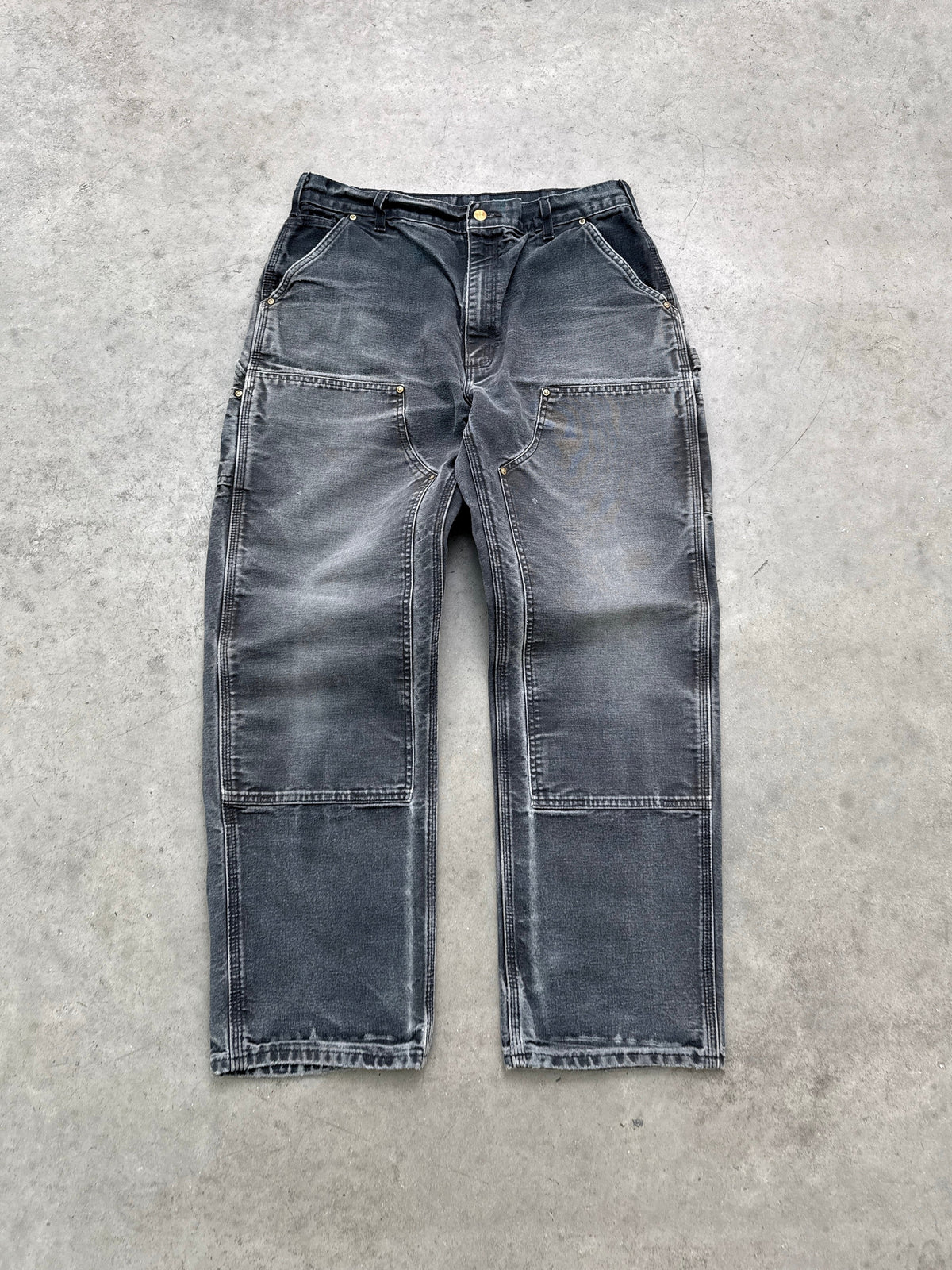 FADED BLACK CARHARTT DOUBLE KNEES - 1990S
