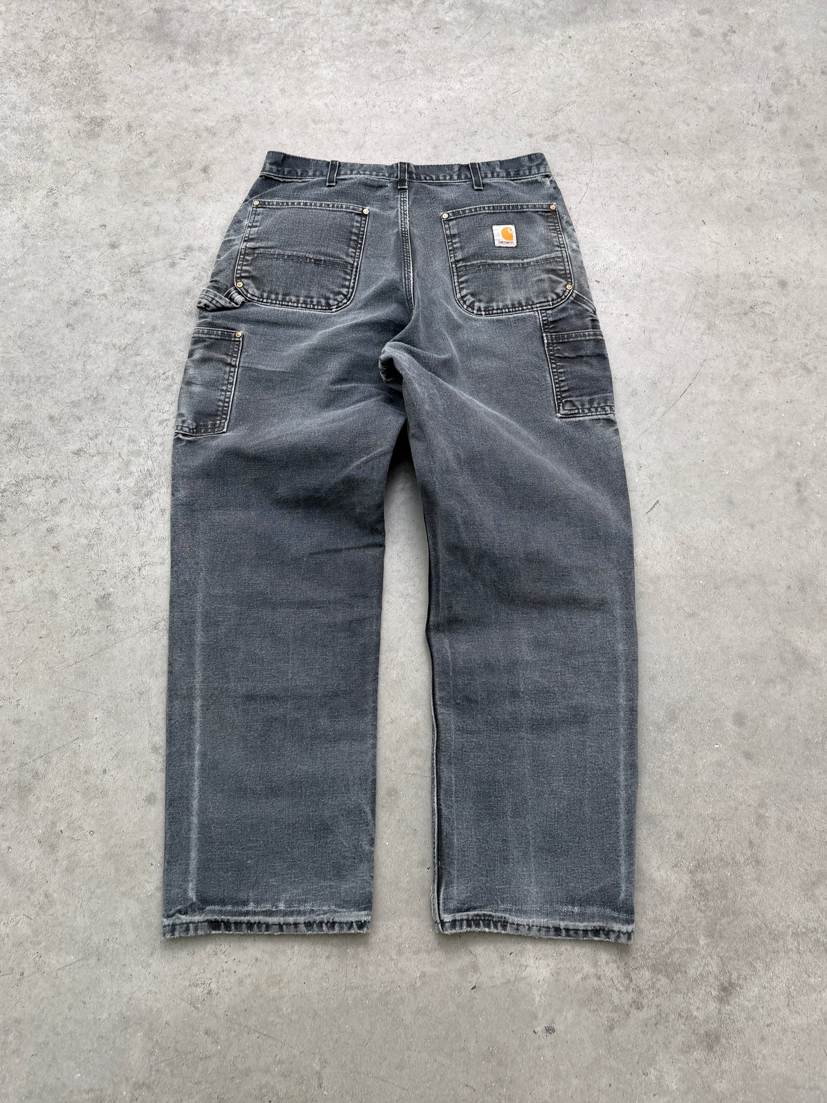 FADED BLACK CARHARTT DOUBLE KNEES - 1990S