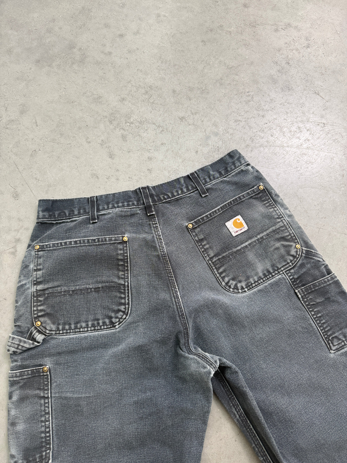 FADED BLACK CARHARTT DOUBLE KNEES - 1990S