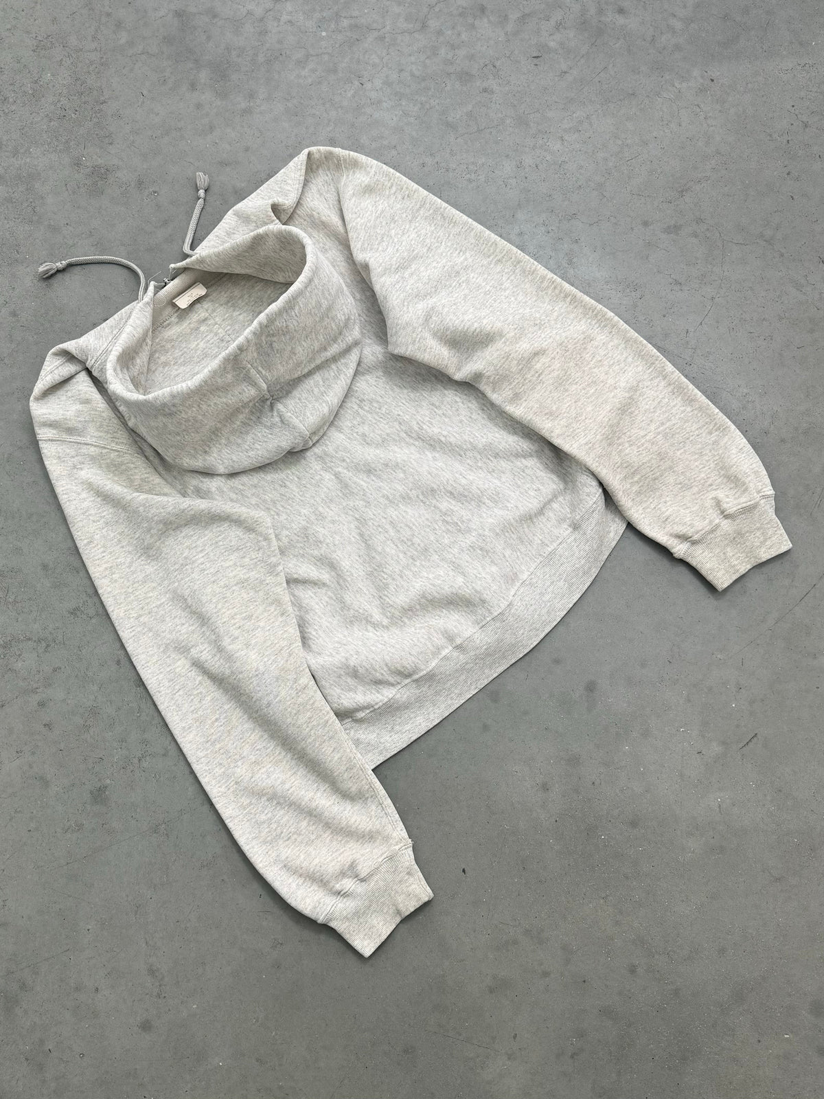 FADED HEATHER GREY "ARMY" HOODIE - 1980S
