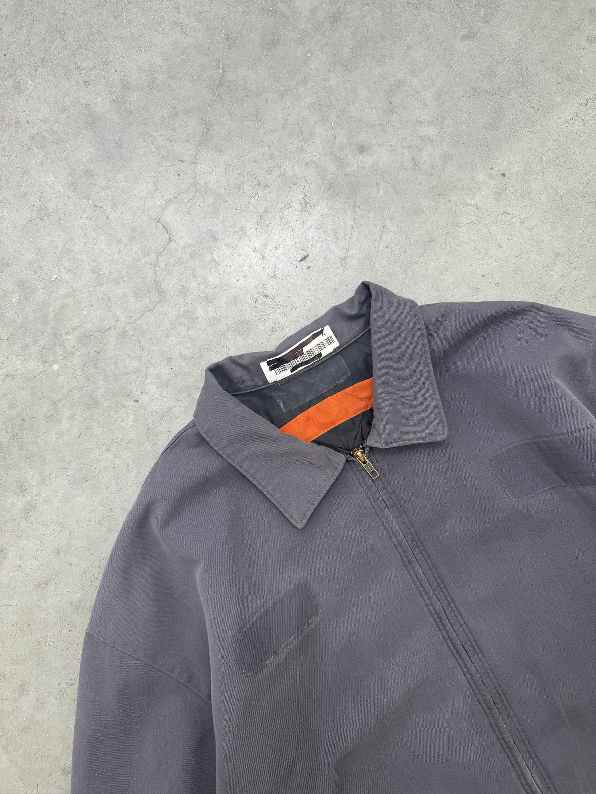 FADED CHARCOAL GREY MECHANIC JACKET - 1980S