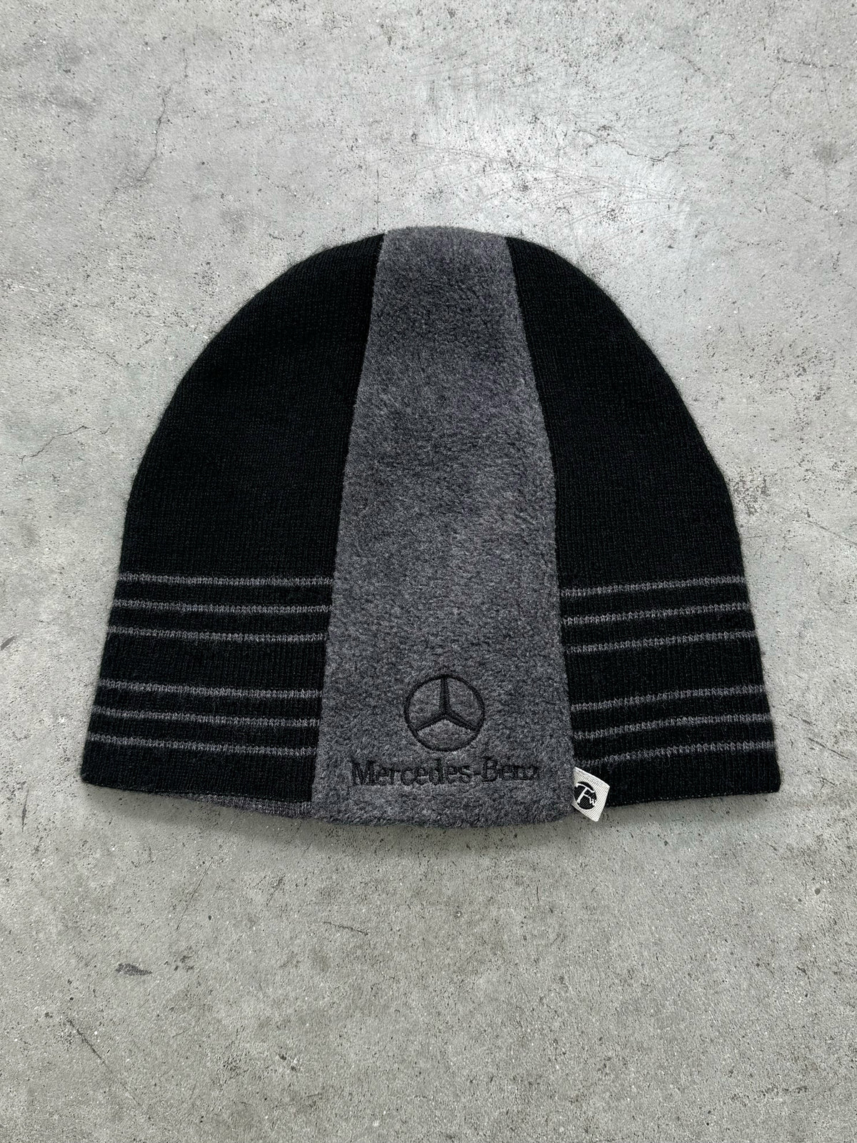 CHARCOAL & BLACK "MERCEDES BENZ" SKULL CAP - 2000S