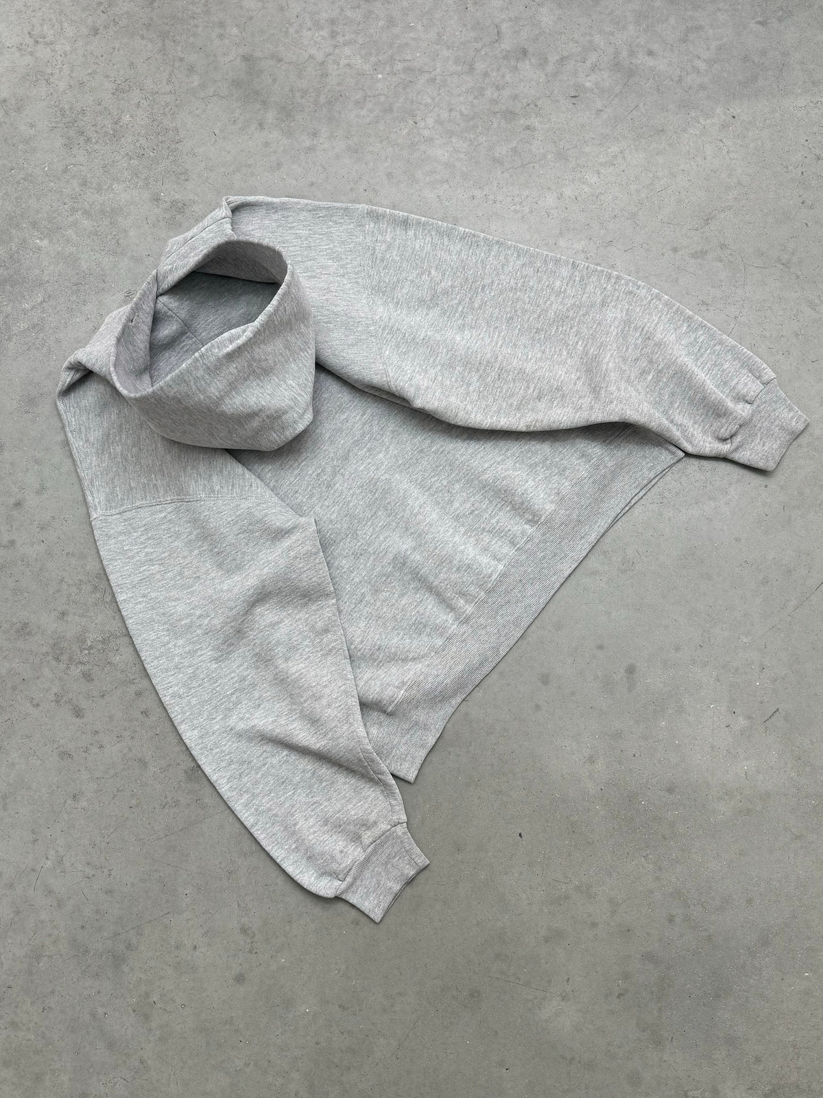 FADED HEATHER GREY RUSSELL HOODIE - 1990S