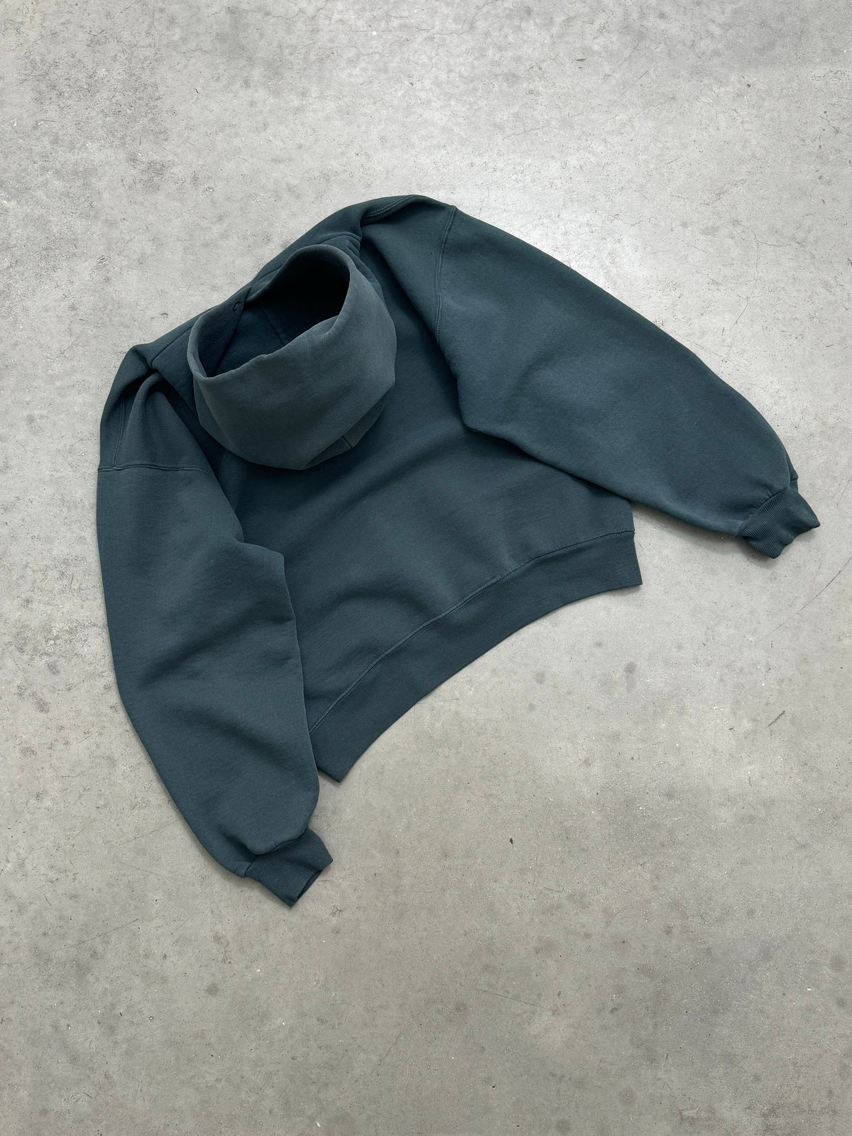 FADED DEEP EMERALD GREEN RUSSELL HOODIE - 1990S