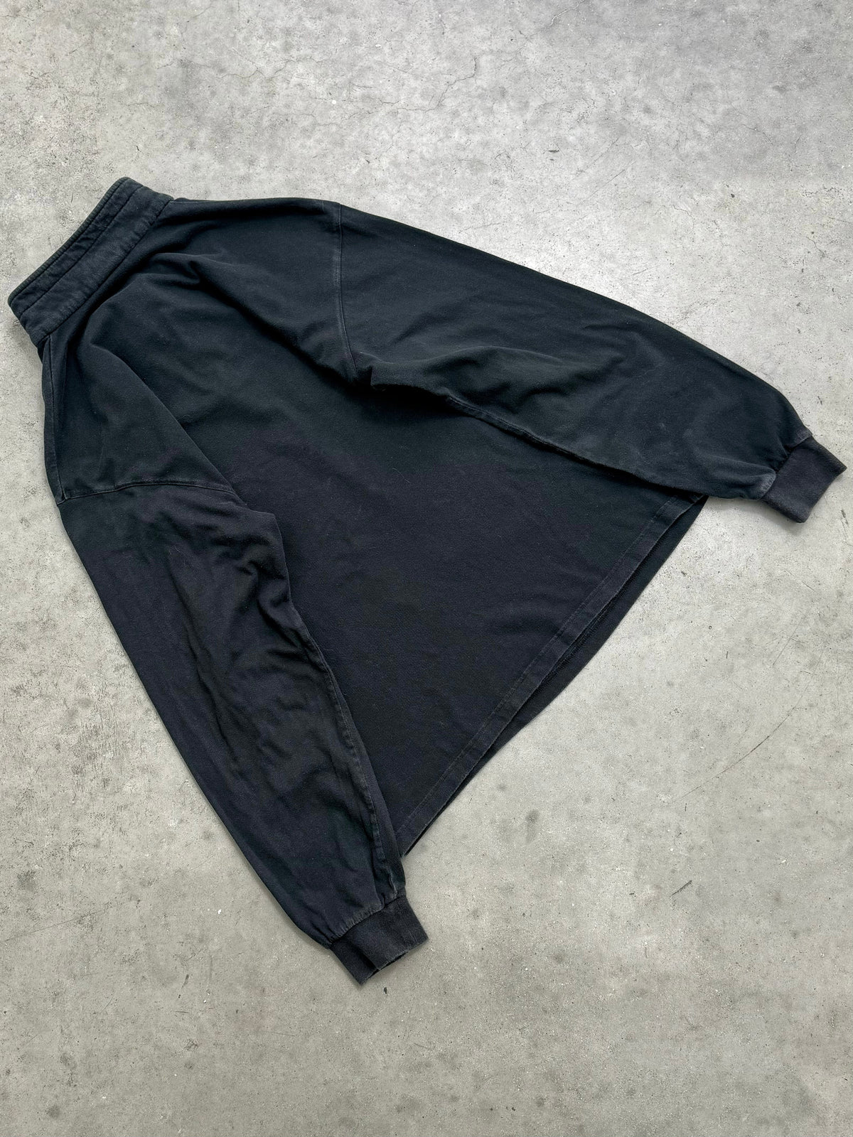 FADED BLACK SPYDER QUARTER ZIP LONG SLEEVE - 1990S