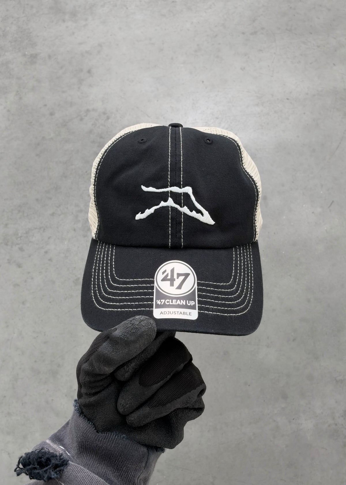 UNSTRUCTURED RANGE MESH CAP - BLACK