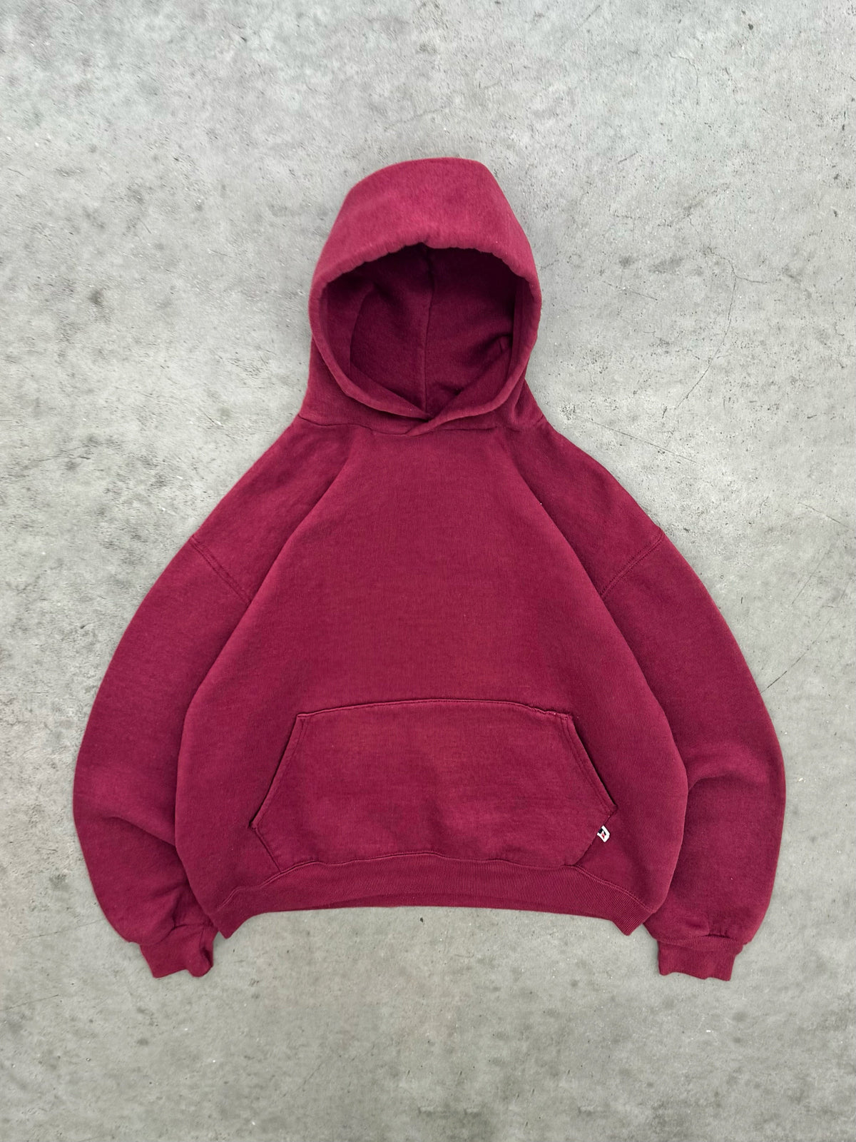 FADED WINE RED RUSSELL HOODIE - 1990S