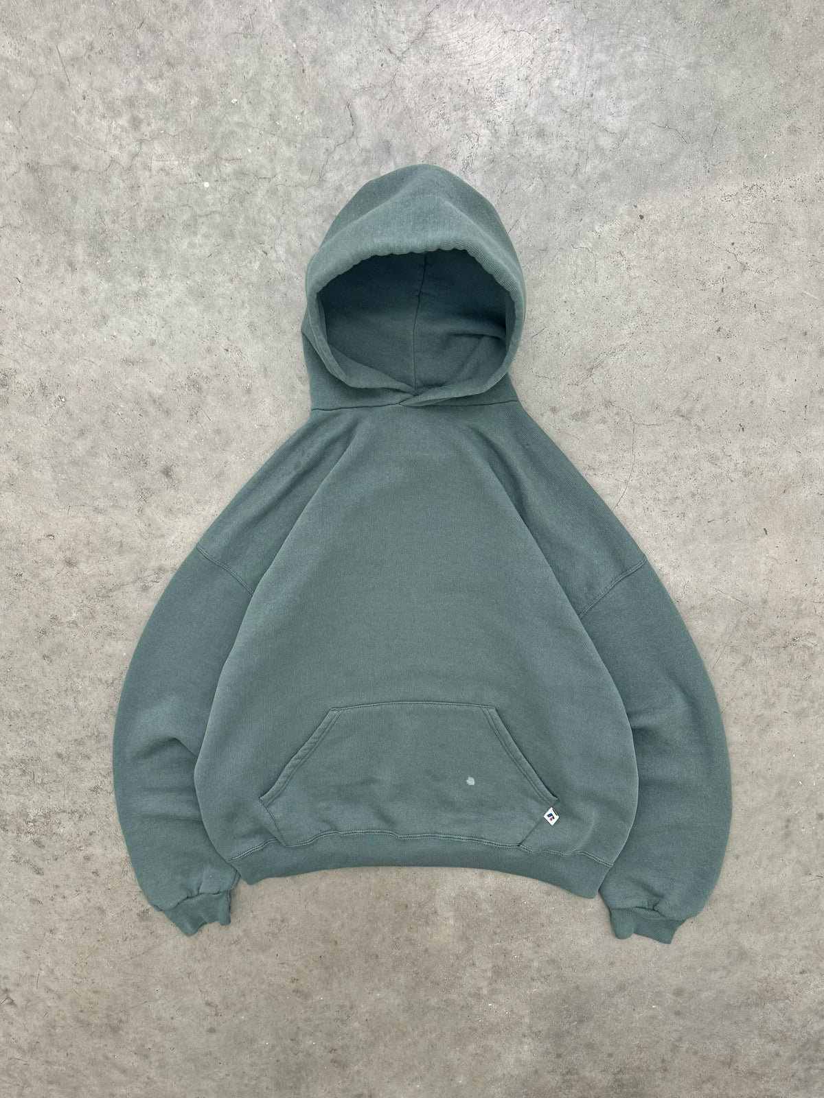 FADED MOSS GREEN RUSSELL HOODIE - 1990S