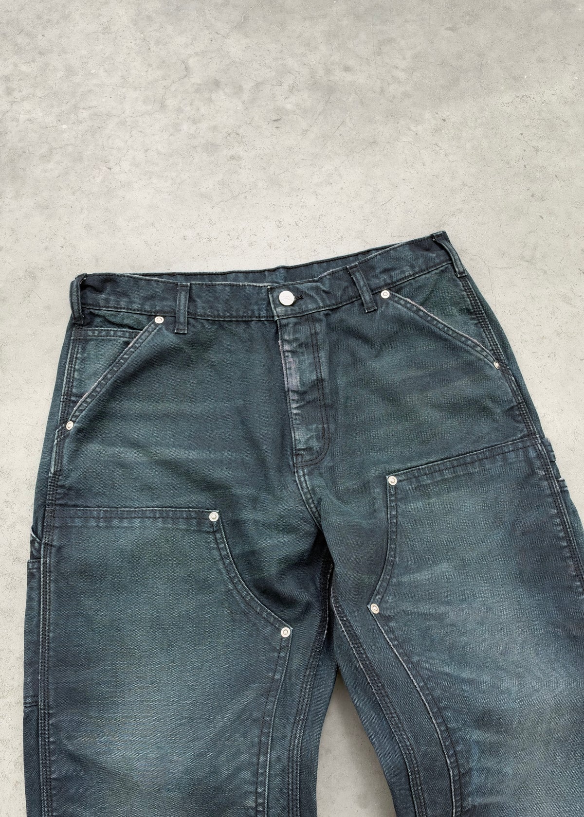 CANVAS DOUBLE KNEE - FADED BLACK