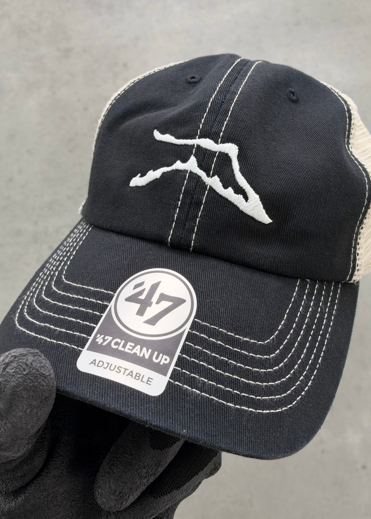 UNSTRUCTURED RANGE MESH CAP - BLACK