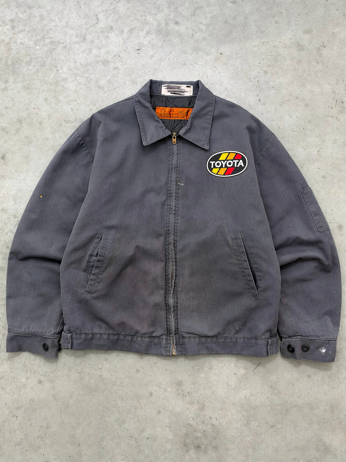 FADED CHARCOAL "TOYOTA" MECHANIC JACKET - 1980S