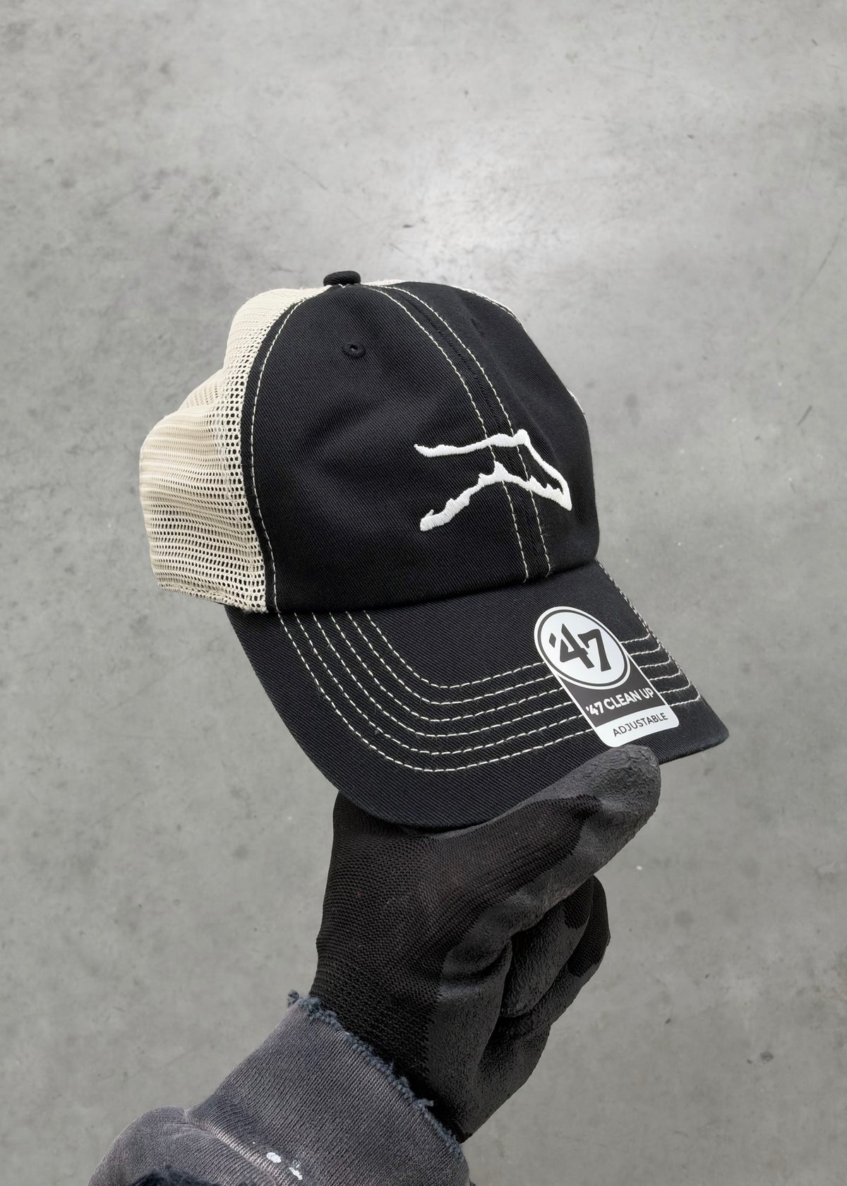 UNSTRUCTURED RANGE MESH CAP - BLACK