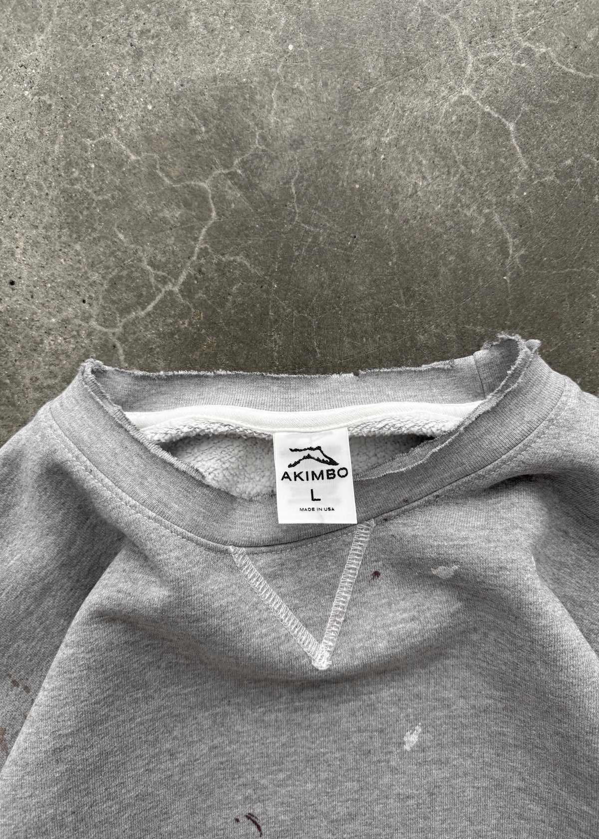 "WATCH-PEEKER" CREWNECK - HEATHER GREY