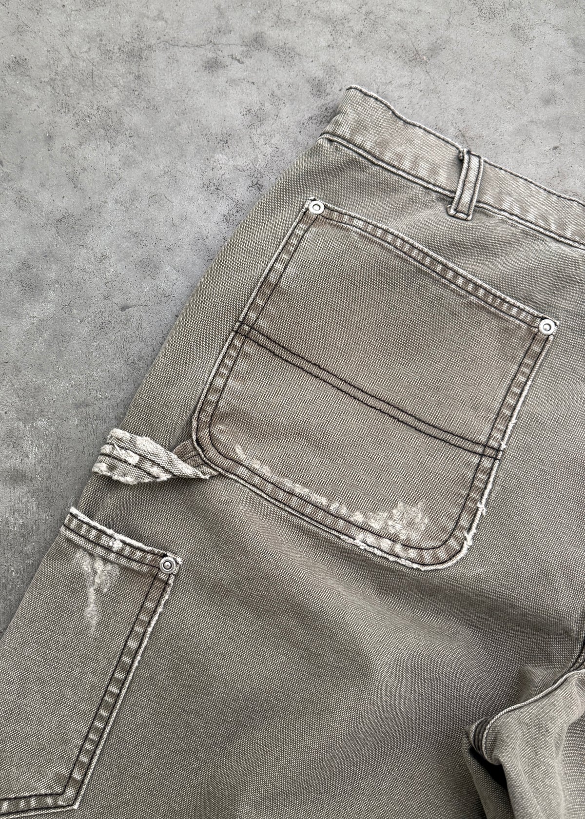 CANVAS DOUBLE KNEES - FADED OLIVE