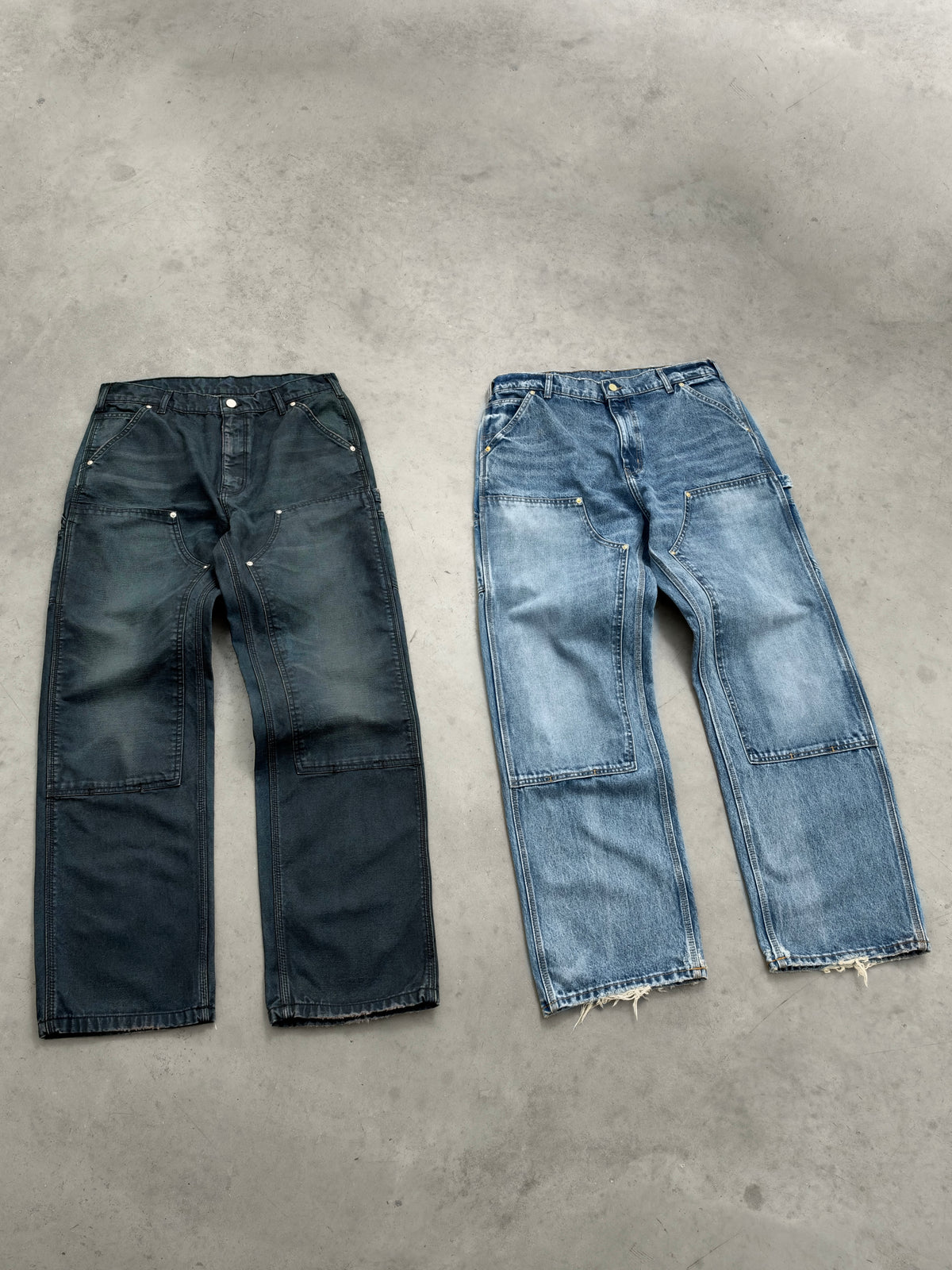 CANVAS DOUBLE KNEE - FADED BLACK